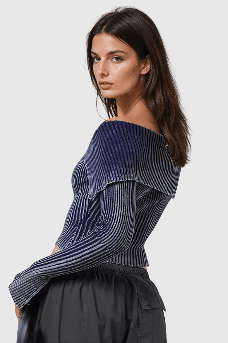 AkilahOffShoulderStripeKnitTop 4