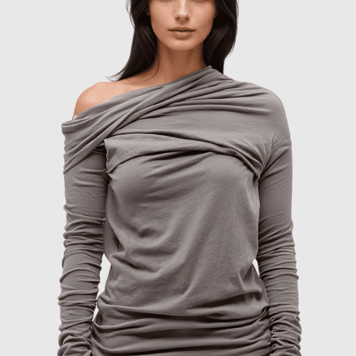 AkimRuchLongSleeveKnitTopInGrey 3