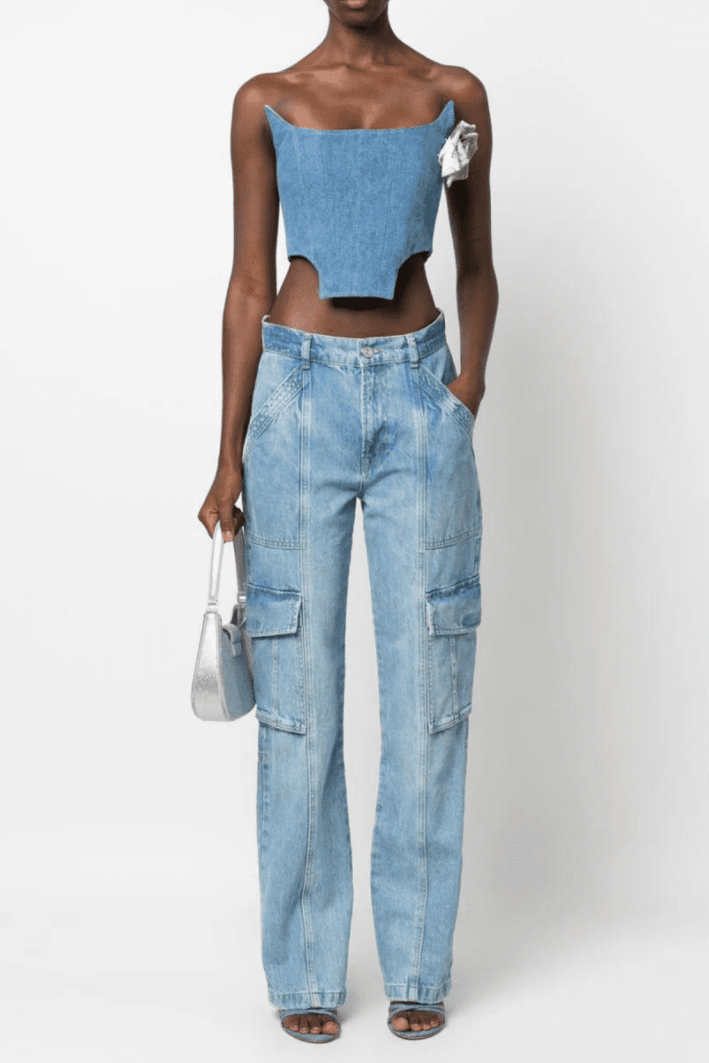 AlbaCorsetFlowerDenimTop 2