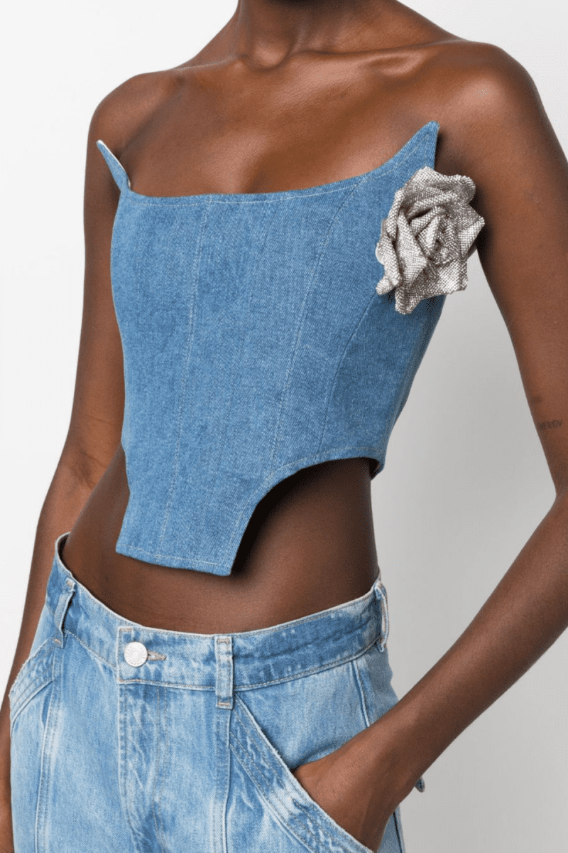 AlbaCorsetFlowerDenimTop 5