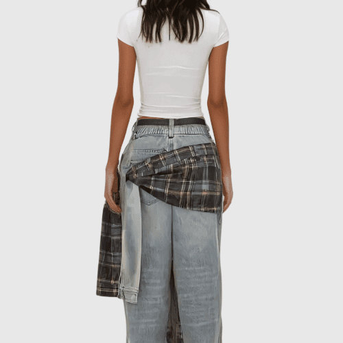 AlessaGridRemovableAsymmetricJeans 4