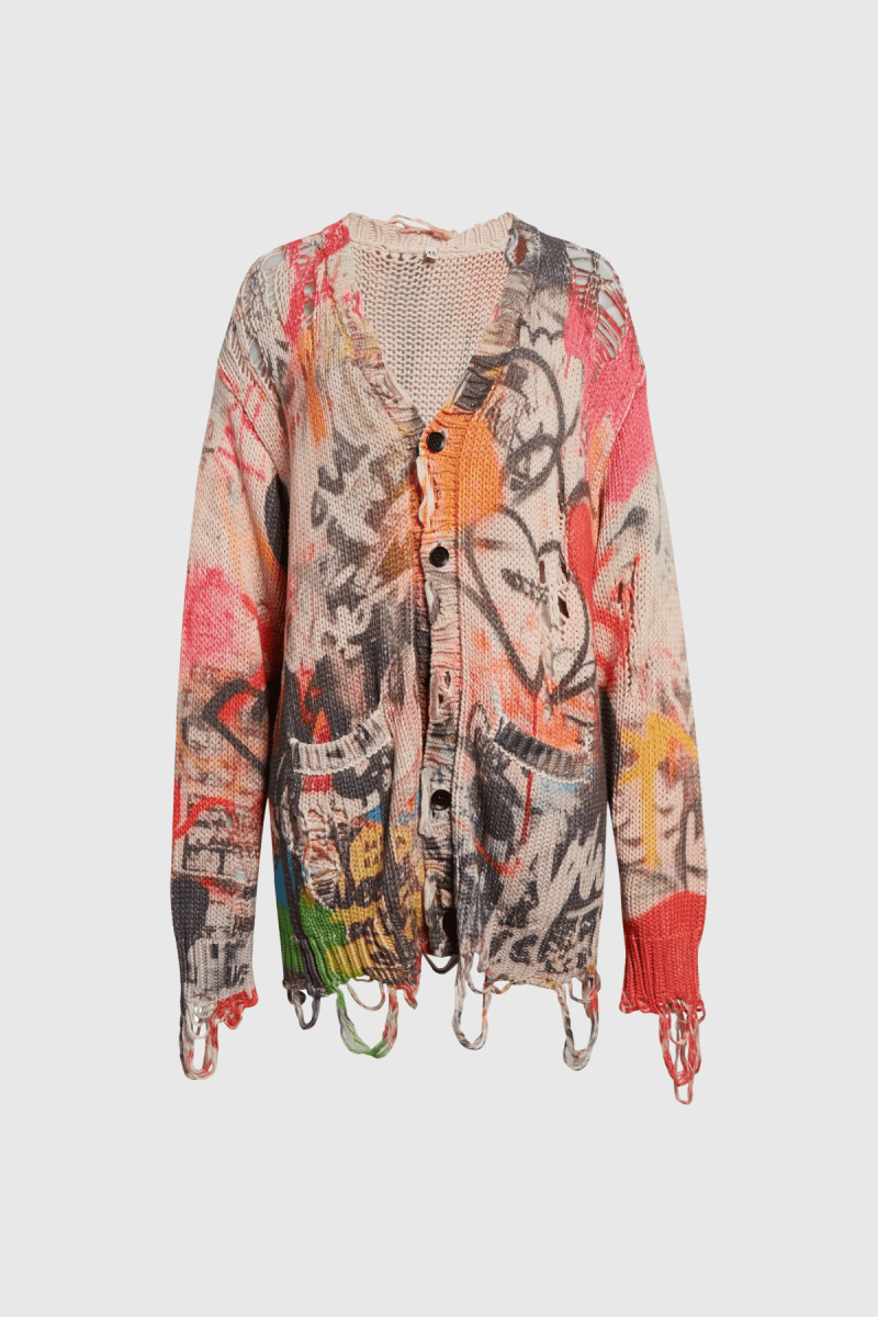 AlevGraffitiTornKnitJacket 4