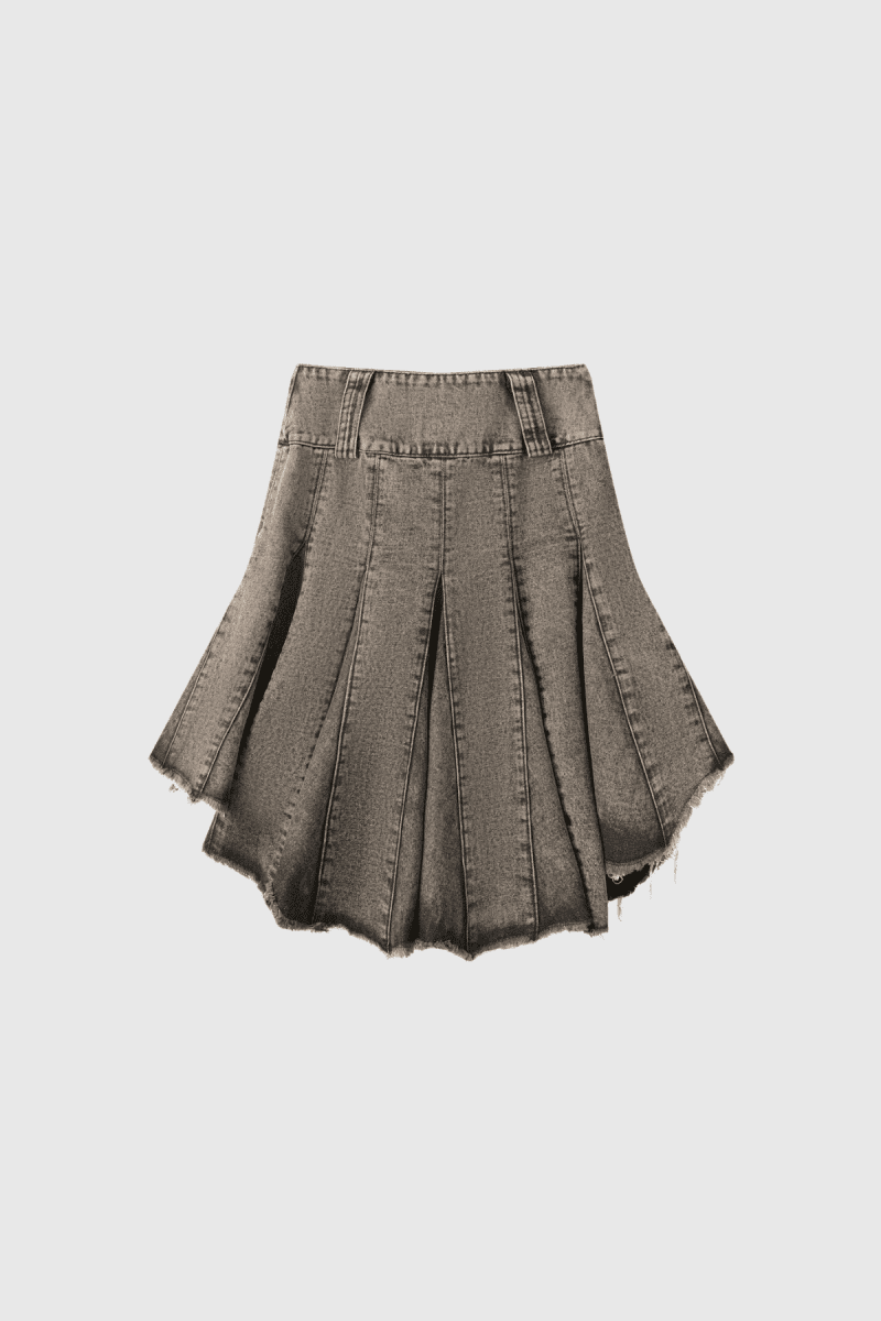 AlicanteRuffleAsymmetricDenimSkirt 2