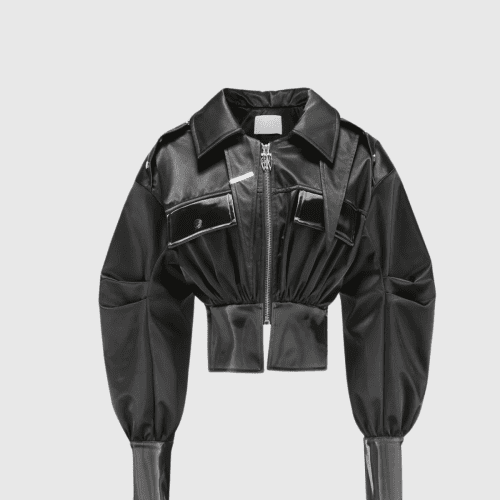 AltmanStuddedLapelShortLeatherJacket 4