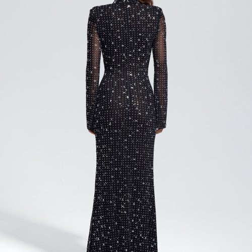 Andie Rhinestone Bodycon Long Sleeves Maxi Dress 2