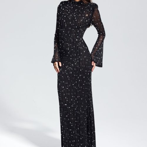 Andie Rhinestone Bodycon Long Sleeves Maxi Dress 5