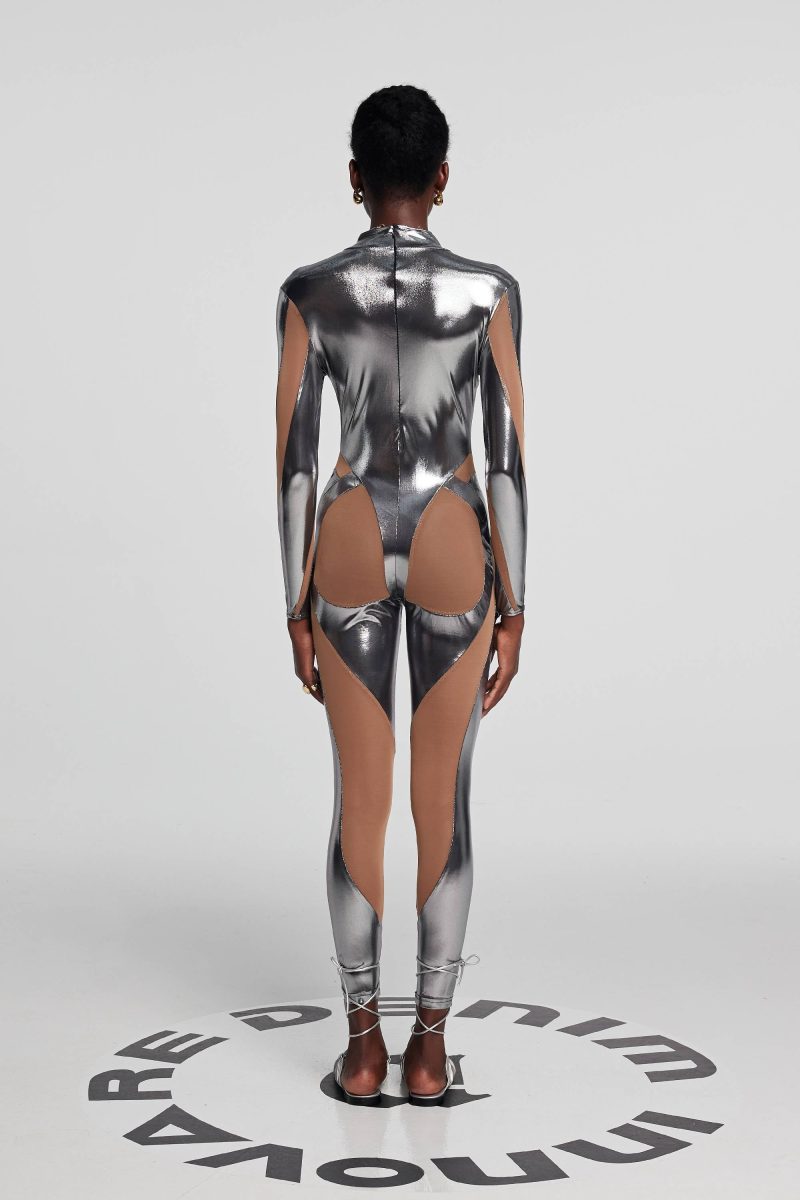 Ariana Paneled Metallic Jumpsuit 1