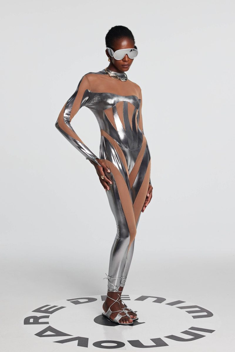 Ariana Paneled Metallic Jumpsuit 5