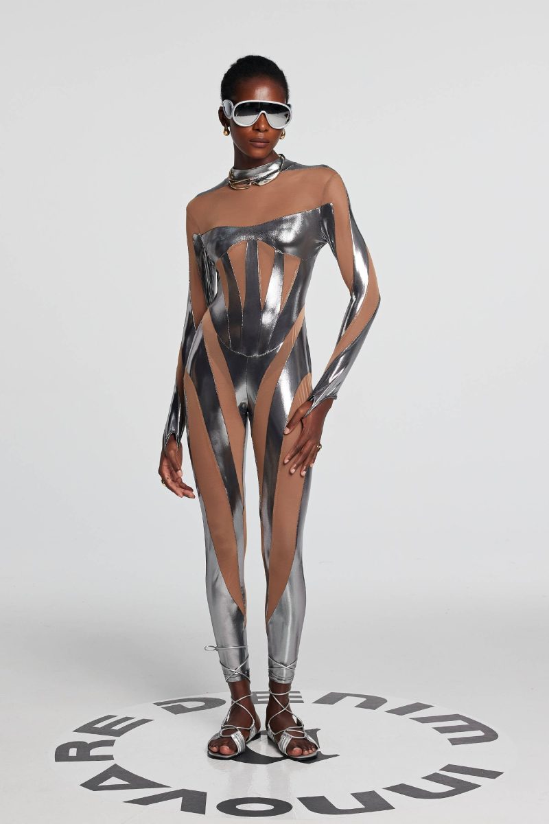 Ariana Paneled Metallic Jumpsuit 6