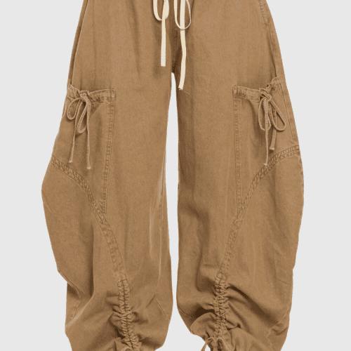 AstridDrawstringLaceUpJeansInKhaki 3