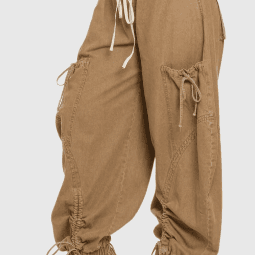 AstridDrawstringLaceUpJeansInKhaki 4