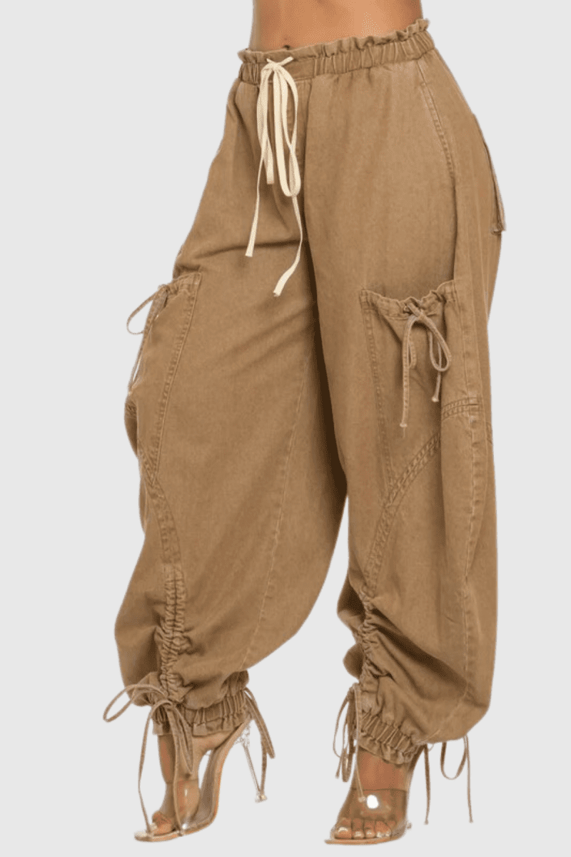 AstridDrawstringLaceUpJeansInKhaki 4