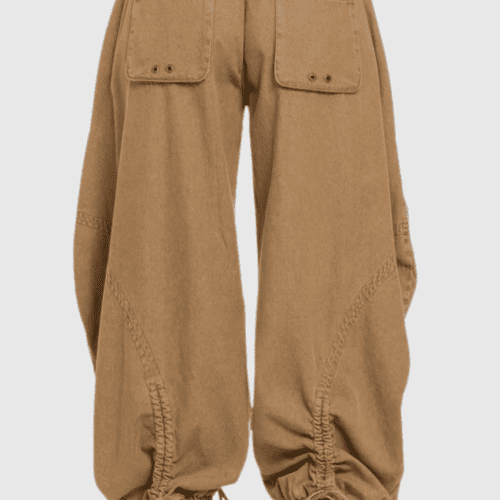 AstridDrawstringLaceUpJeansInKhaki 5