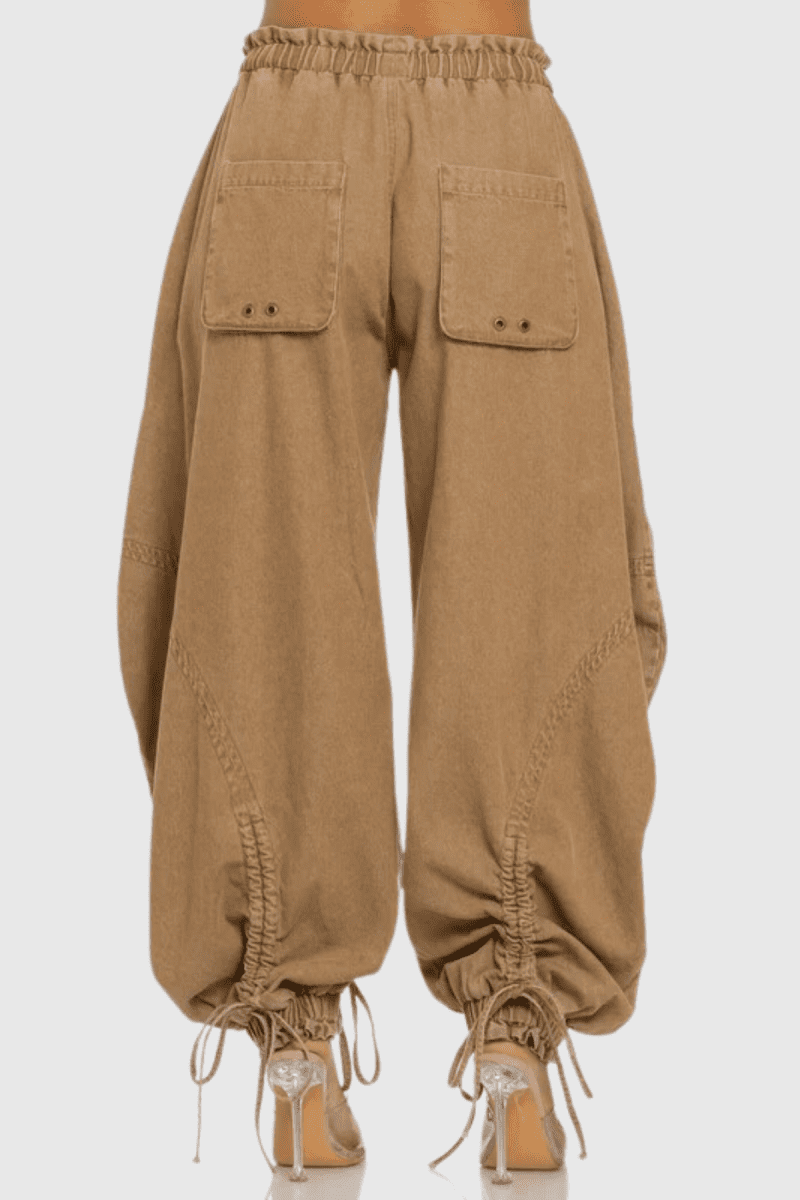 AstridDrawstringLaceUpJeansInKhaki 5