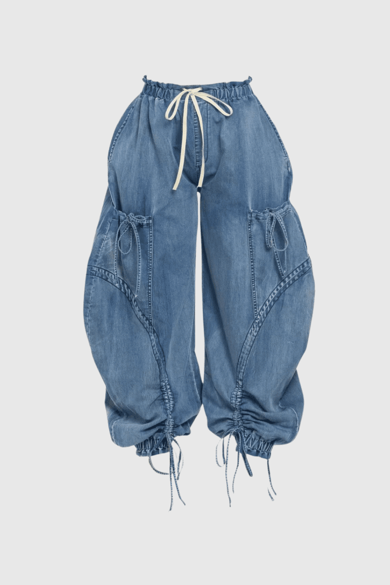 Astrid Drawstring Lace Up Jeans 1