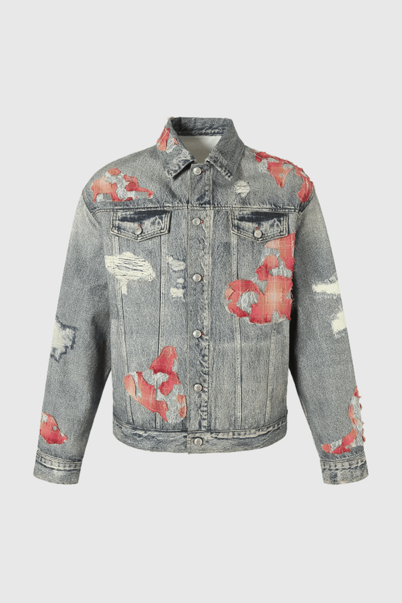 AvniLacePatchworkTornDenimJacket 1