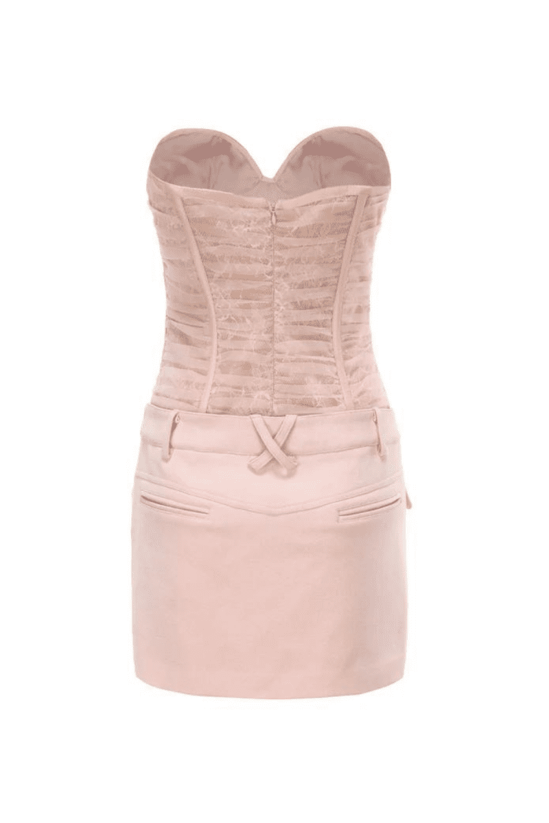 AzariOffShoulderFakeTwoPieceMiniDressInSlightPink 6