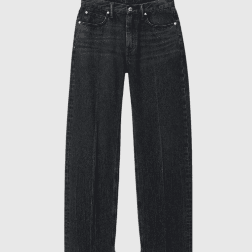 Bahari Cutout Deconstruct Jeans In Black 4