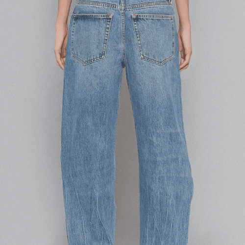 Bahari Cutout Deconstruct Jeans In Blue