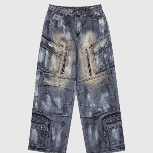 Bahram Print Wide Jeans 5