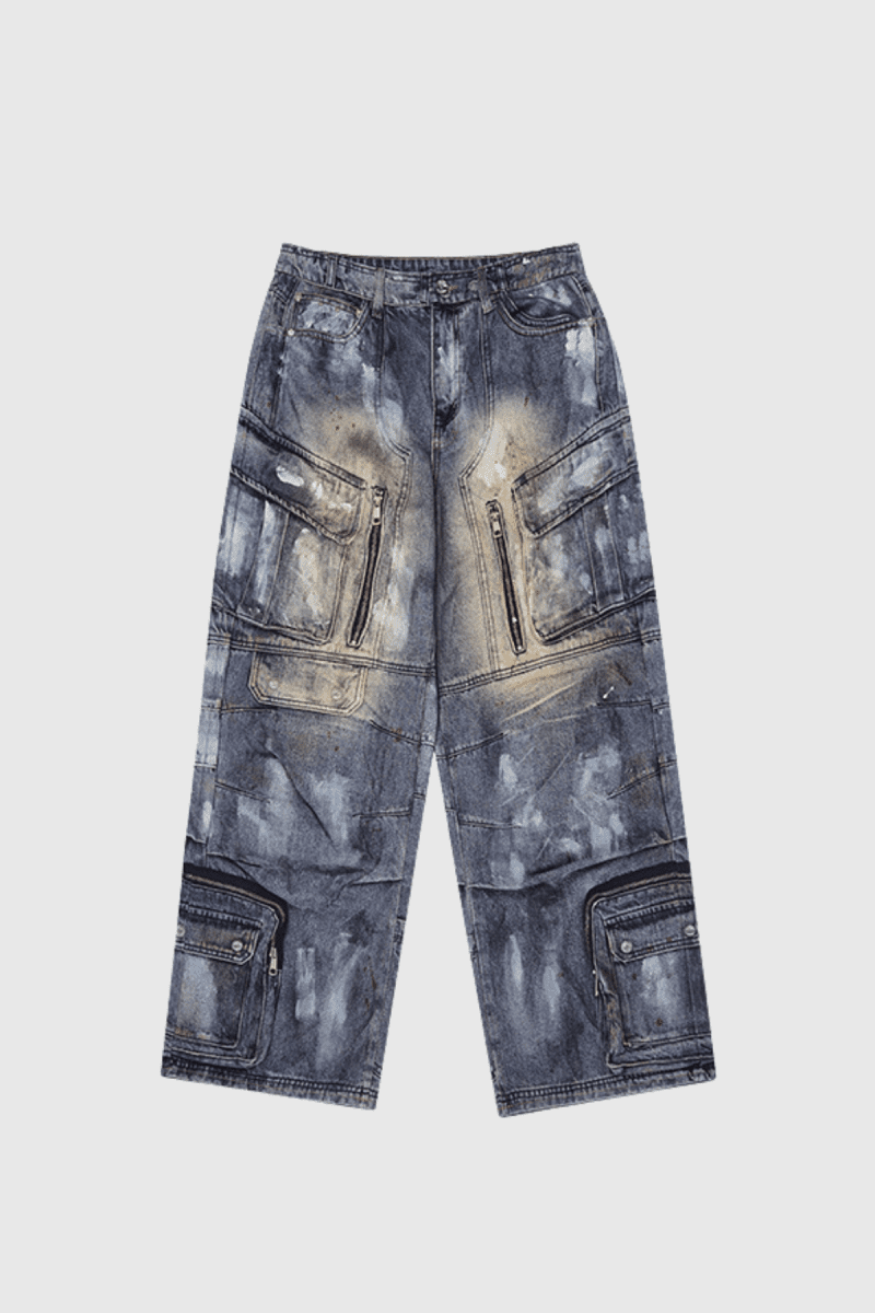 Bahram Print Wide Jeans 5