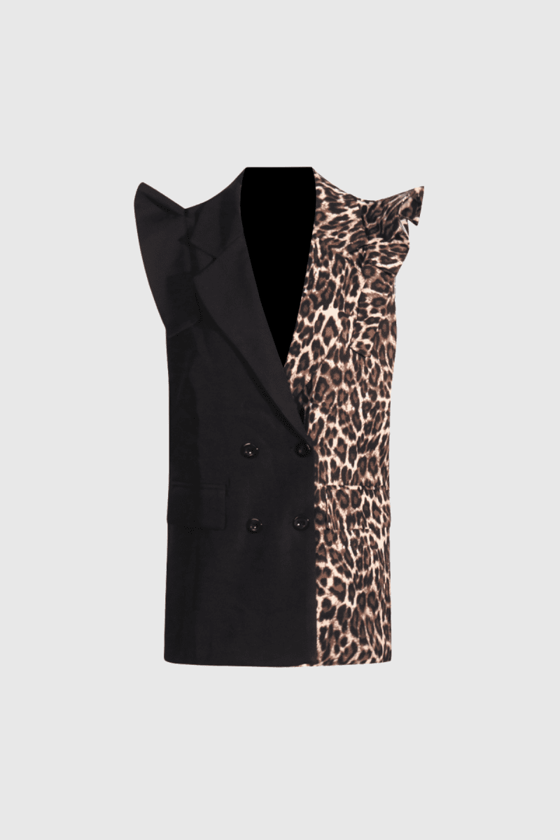 Baines Leopard Deconstruct Ruffle Suit 1