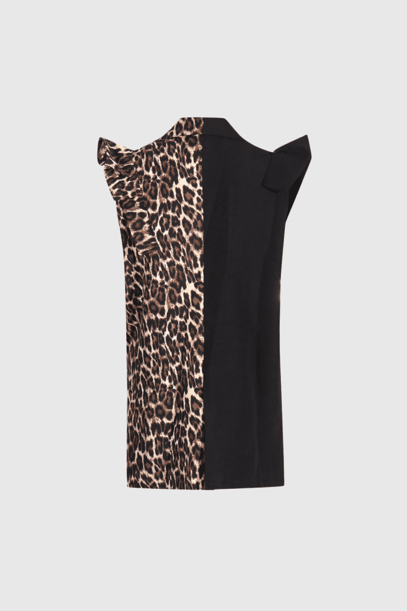 Baines Leopard Deconstruct Ruffle Suit 2