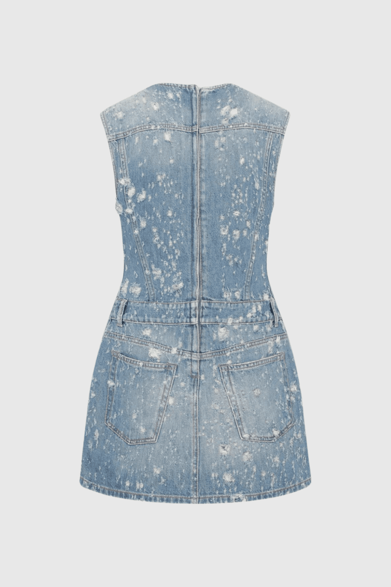 CarterDenimSleevelessMiniDress 4