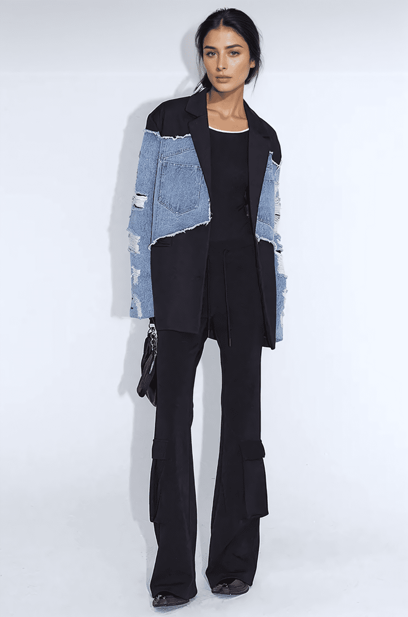 Cecilia Denim Patchwork Coat 1