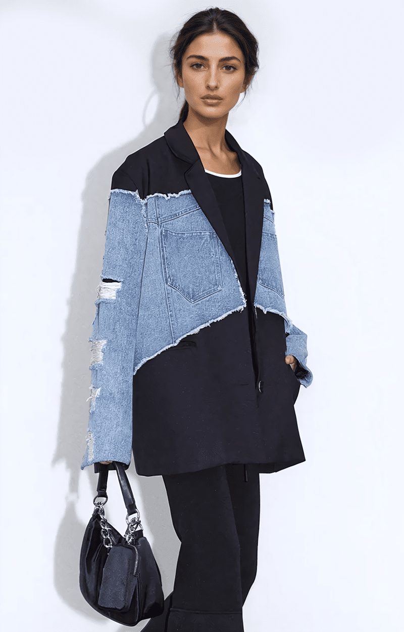 Cecilia Denim Patchwork Coat 2