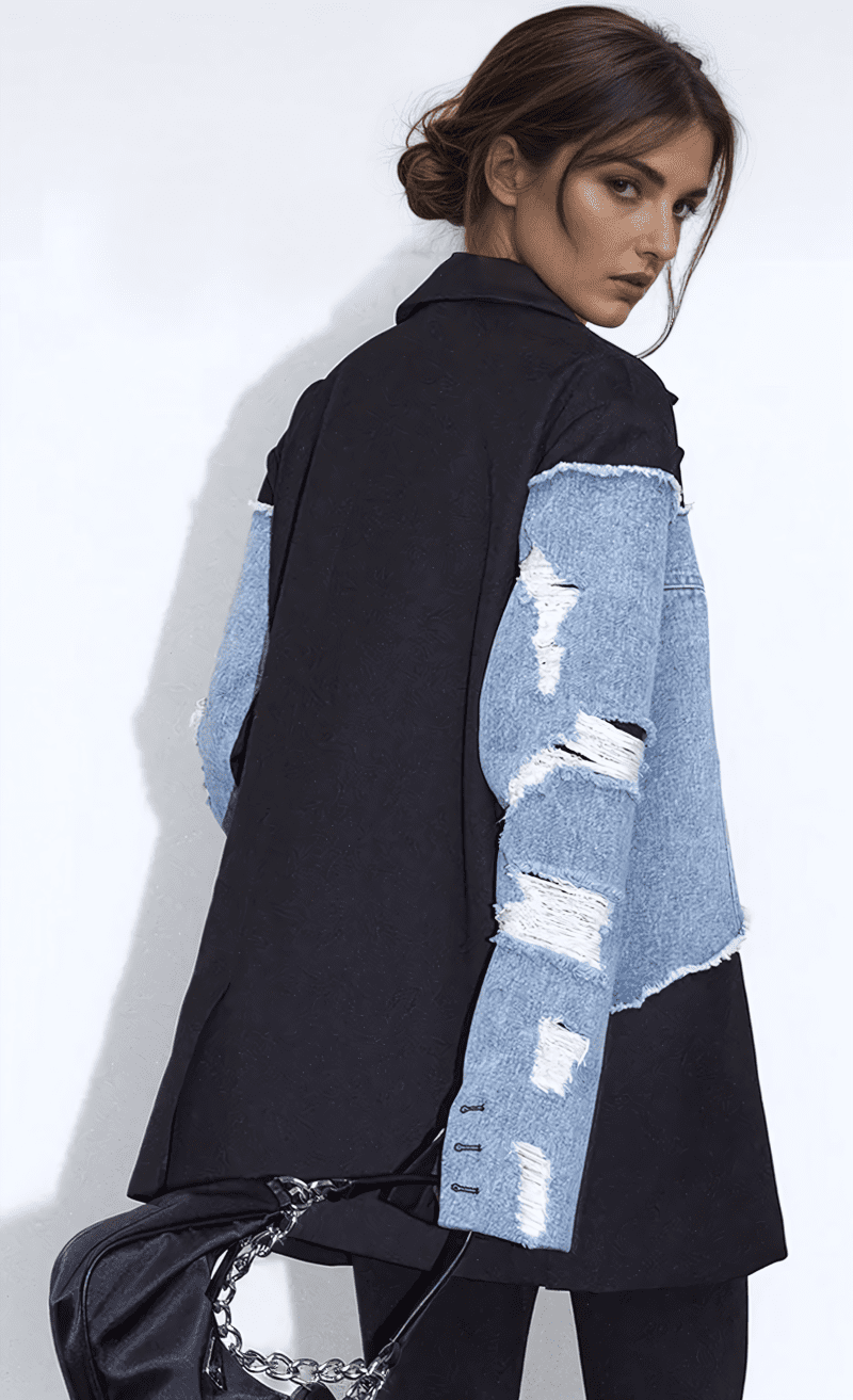 Cecilia Denim Patchwork Coat 3