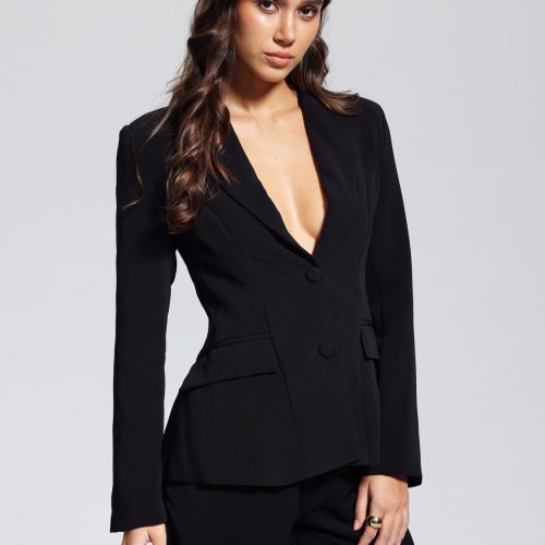 Celine Hollow Cross Plunge Blazer 4