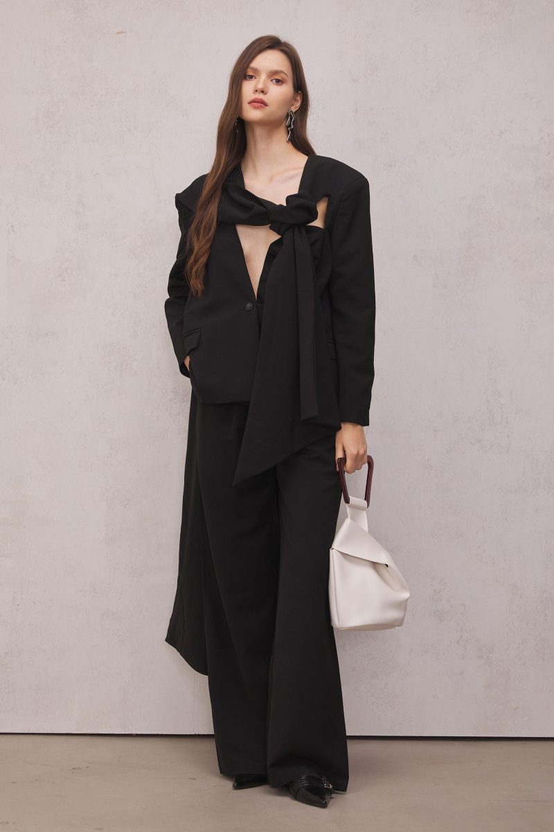 Claire Cutout Blazer Set In Black 2