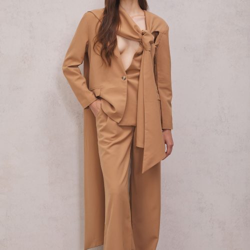 Claire Cutout Blazer Set In Brown 1