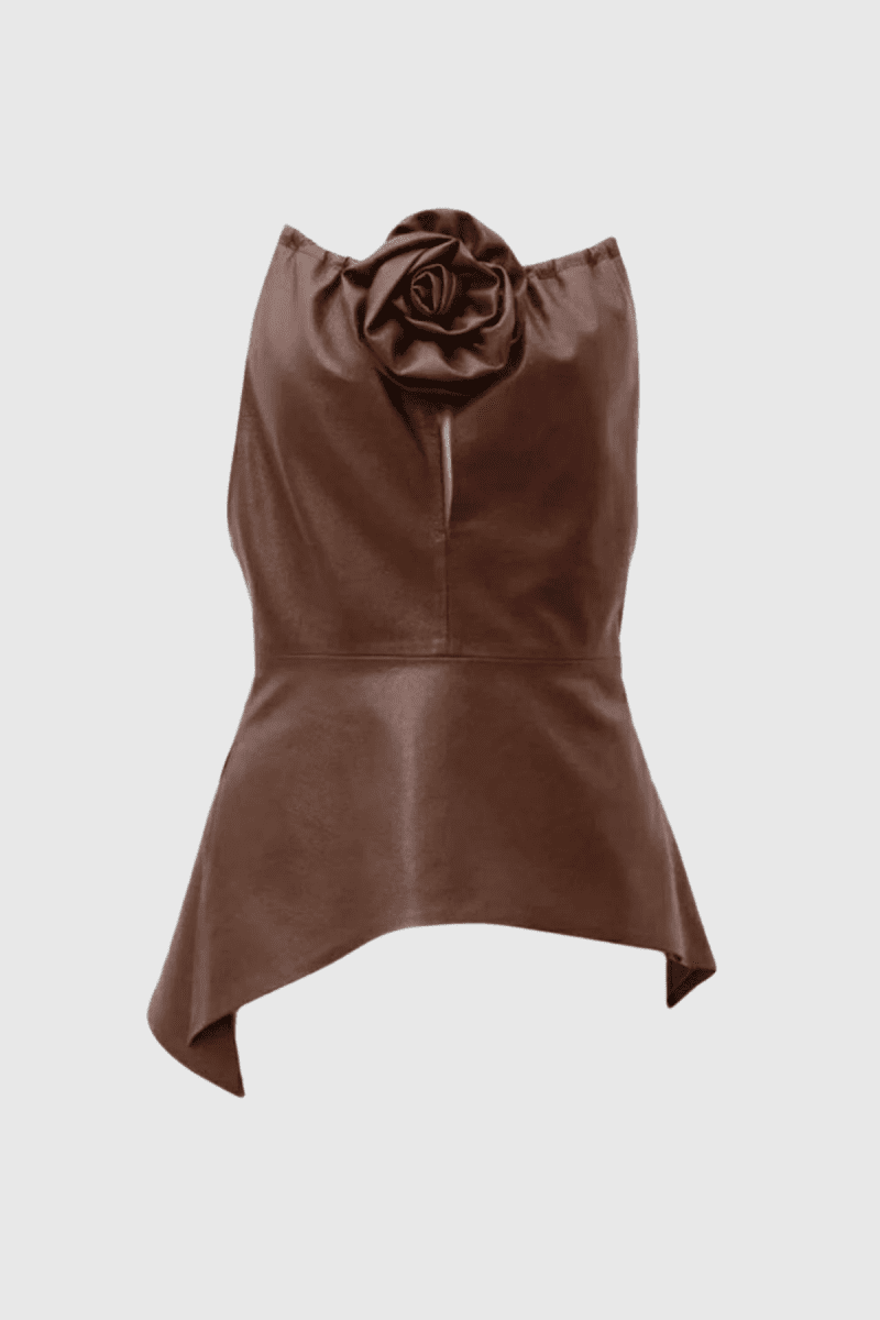 ColetteLeatherFlowerTop 2