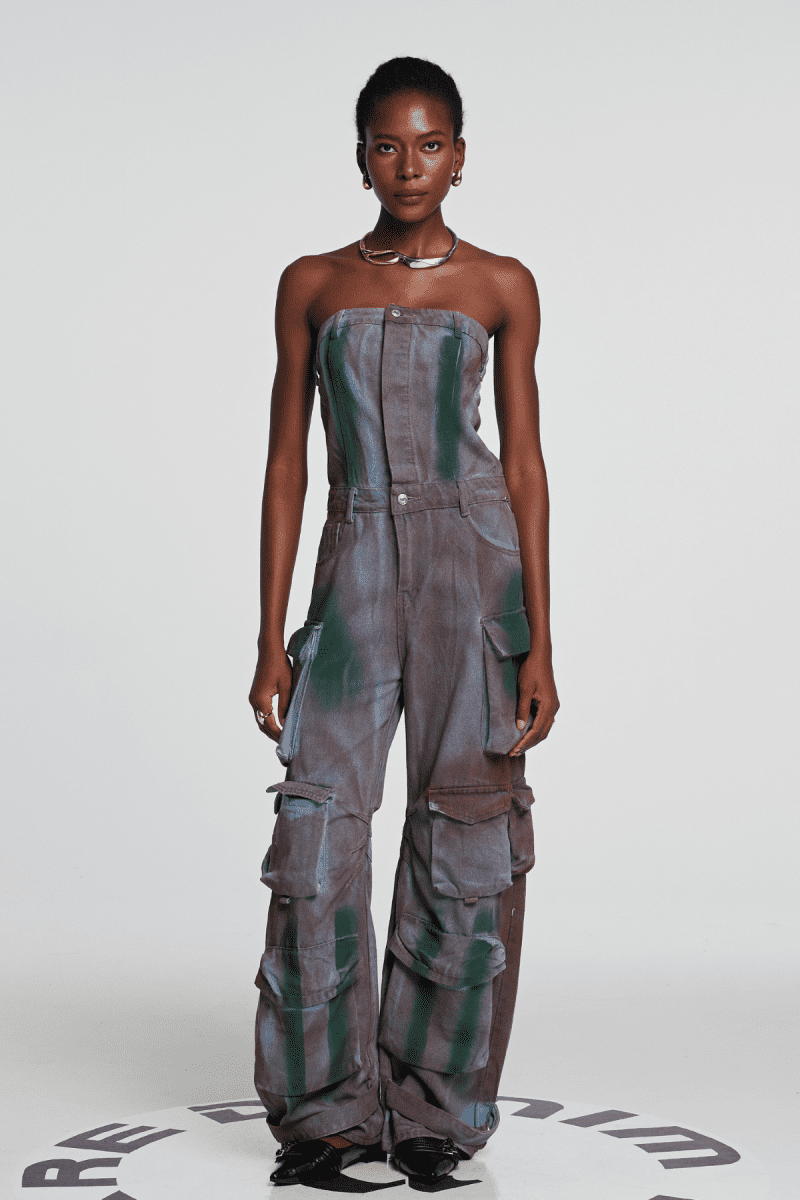 Emma Camouflage Denim Jumpsuit