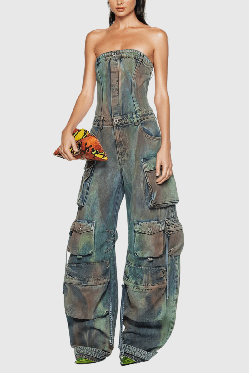 Emma Camouflage Denim Jumpsuit 2595f82d 06a4 4a39 af91 7b648e3d456e