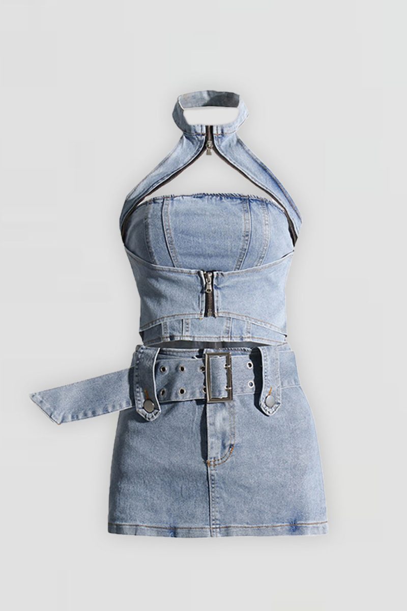 EstherHalterneckDenimDress 4