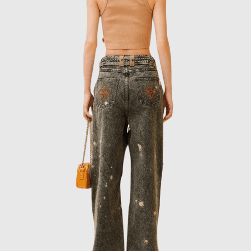 Frances Cowboy Lace Up Jeans 4