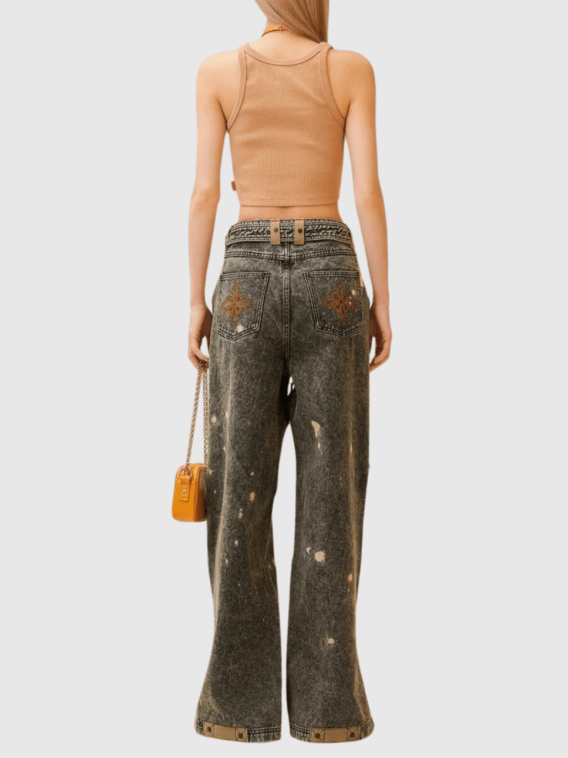 Frances Cowboy Lace Up Jeans 4