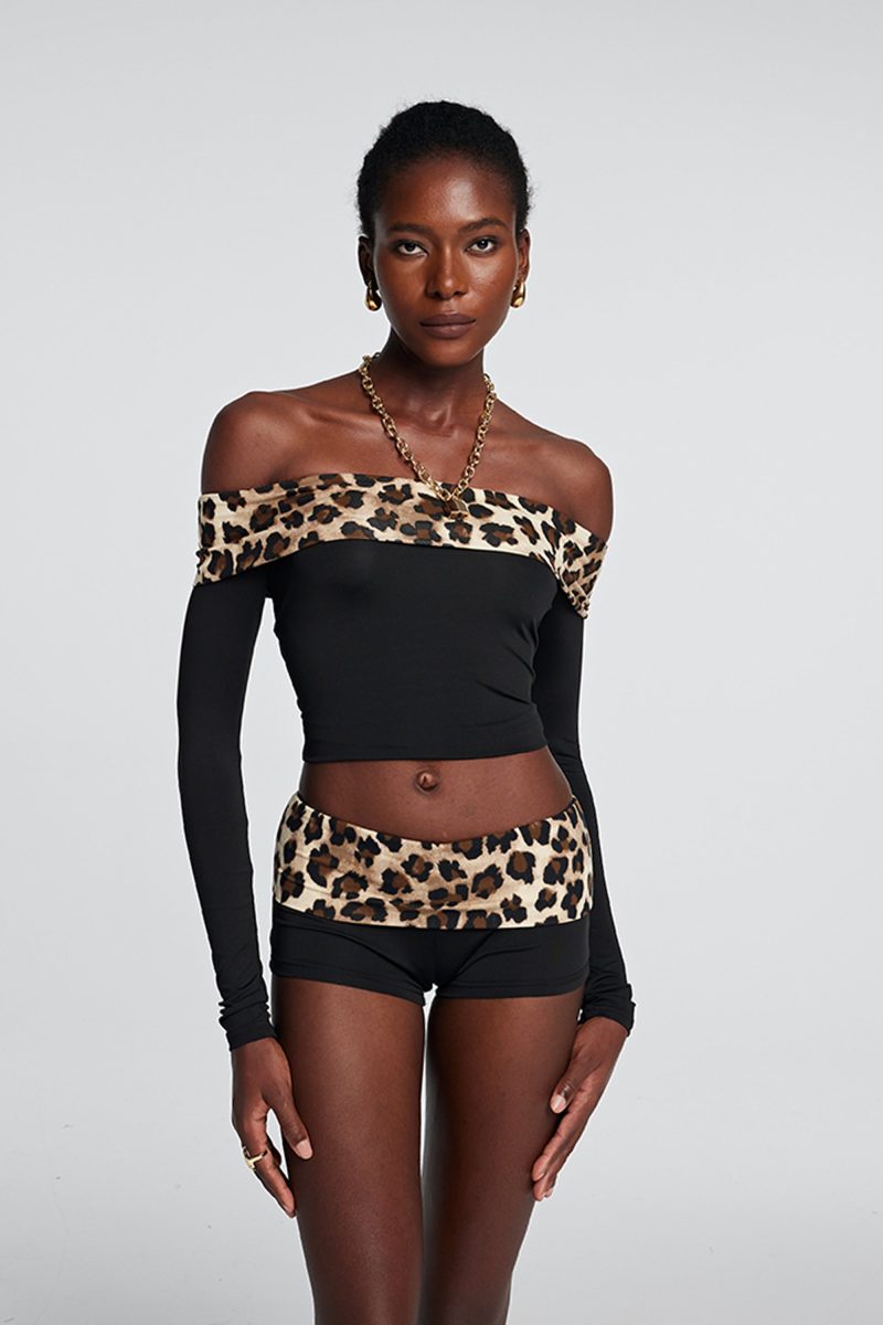 Goldie Off Shoulder Leopard Top 4