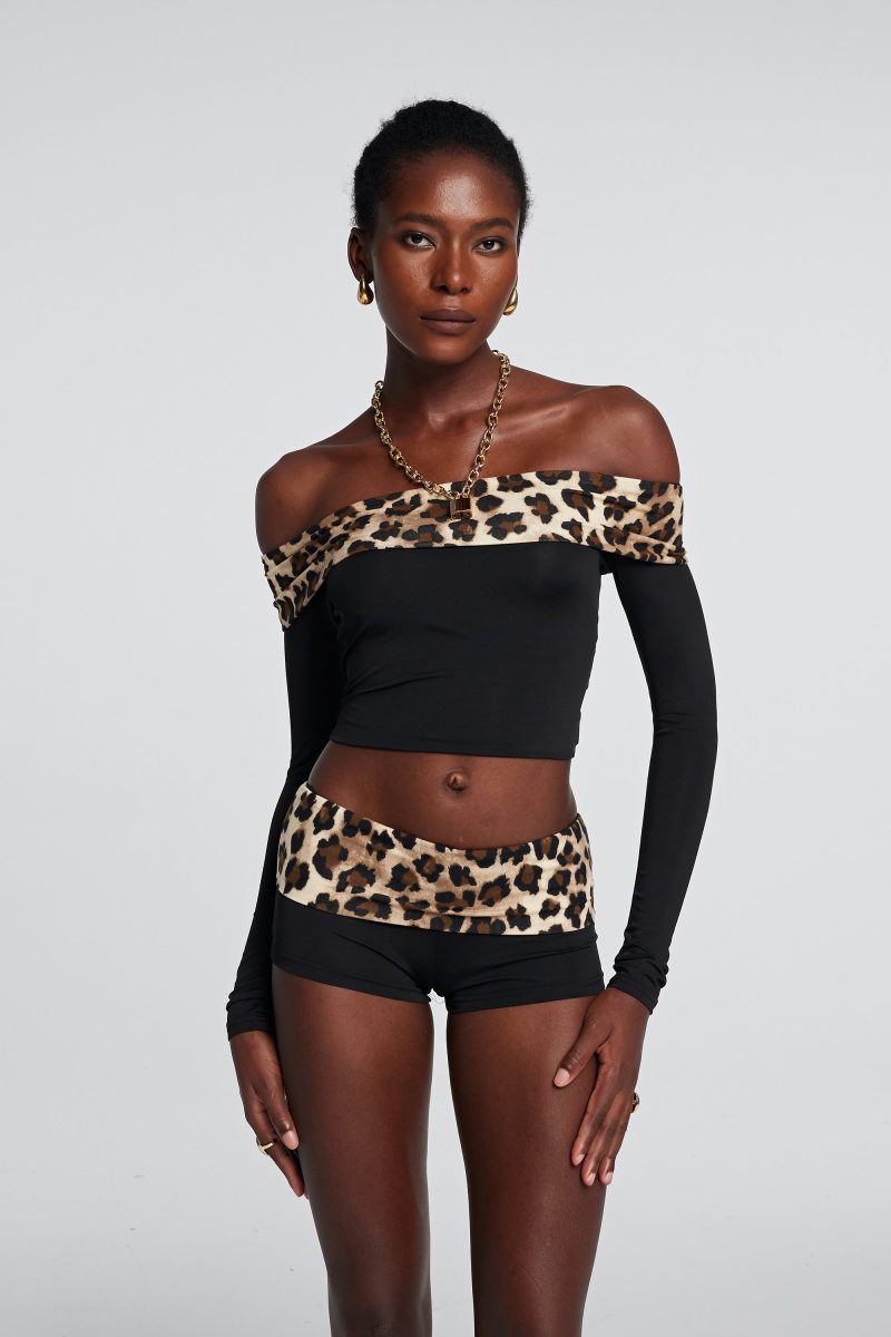 Goldie Off Shoulder Leopard Top 5