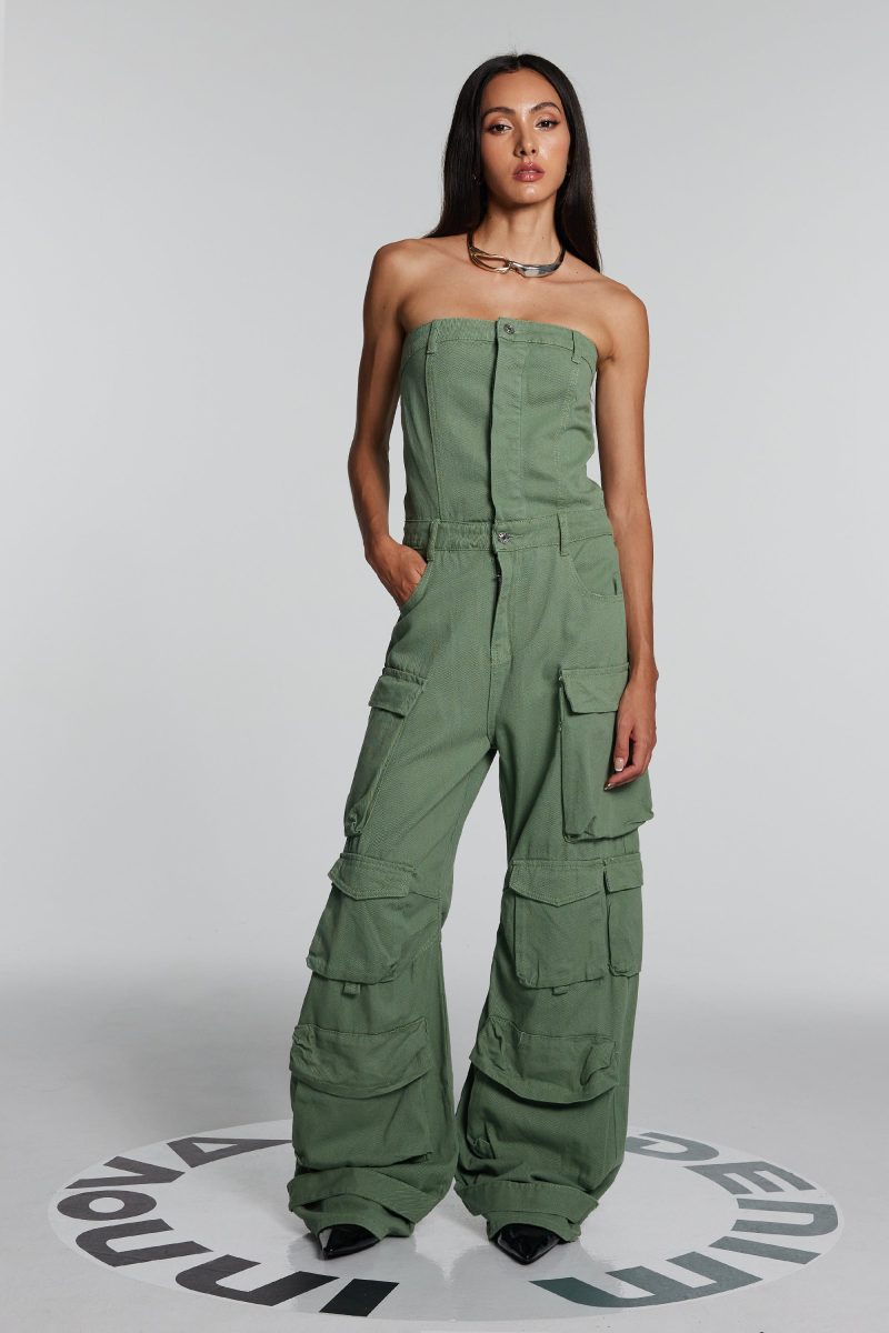 Goldie Strapless Cargo Jumpsuit 1