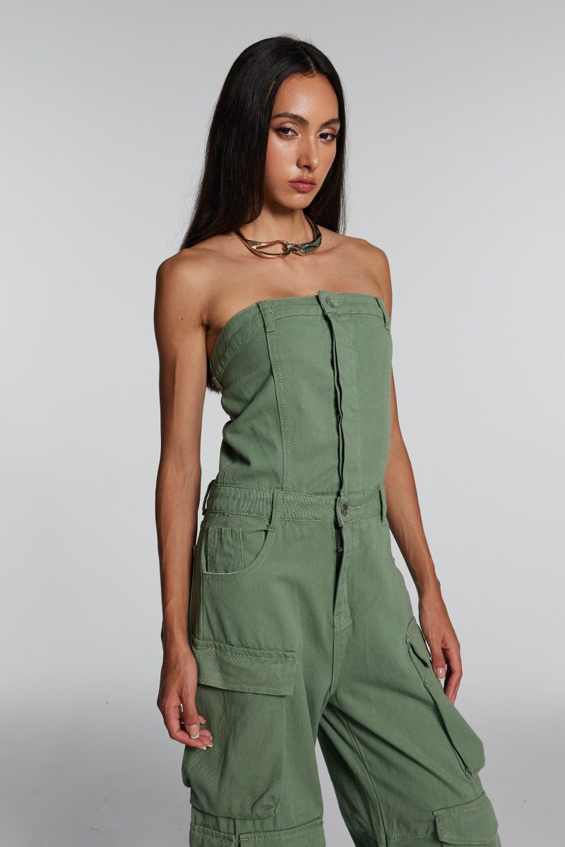 Goldie Strapless Cargo Jumpsuit 2