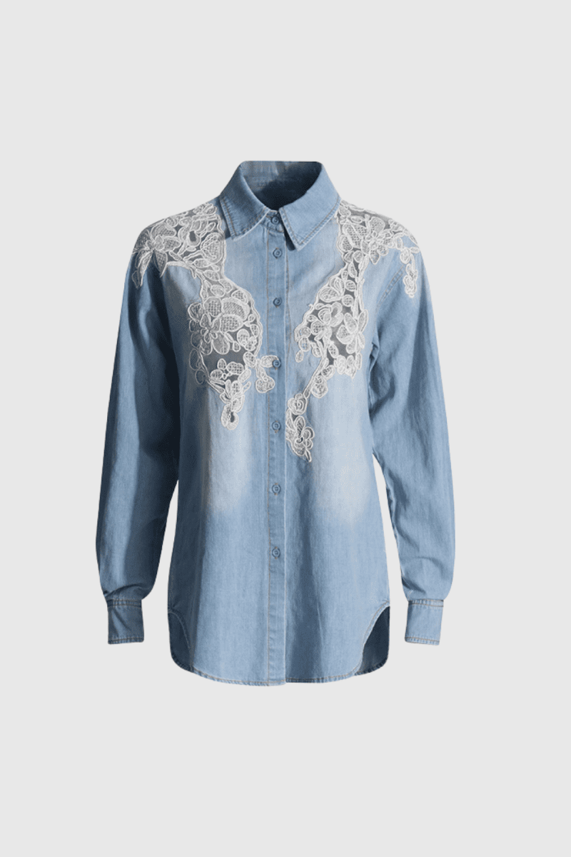 HenryLaceOmbreDenimShirt 1