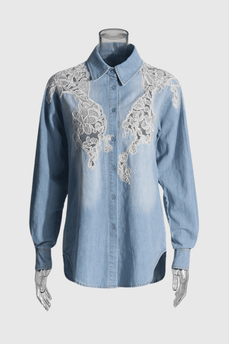 HenryLaceOmbreDenimShirt 5