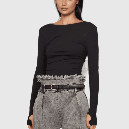 Janvi Circle Patchwork Long Sleeve Top 2