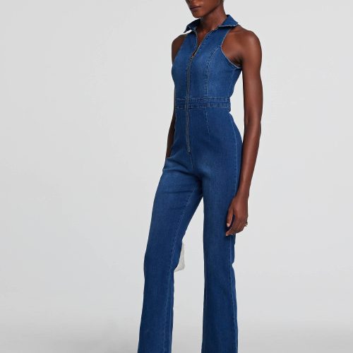 JessieFoldedCollarDenimJumpsuit 3