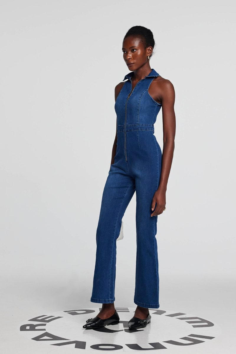 JessieFoldedCollarDenimJumpsuit 3