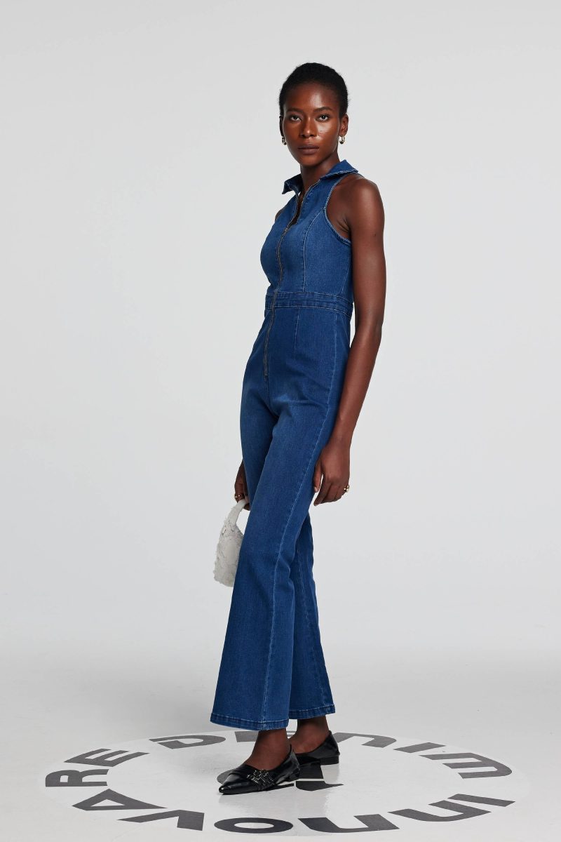 JessieFoldedCollarDenimJumpsuit 4